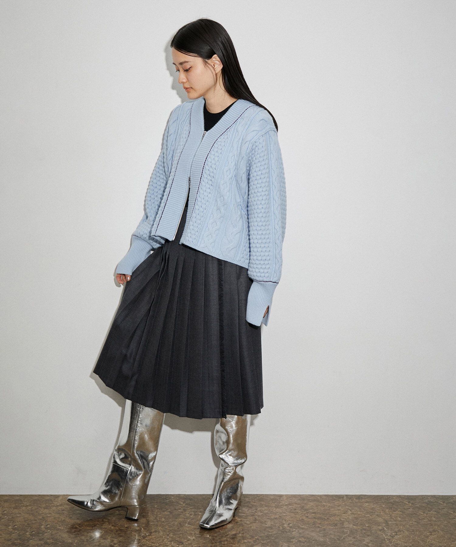 ADAM ET ROPE'「ナロースクエアトゥロングブーツ」|その他|