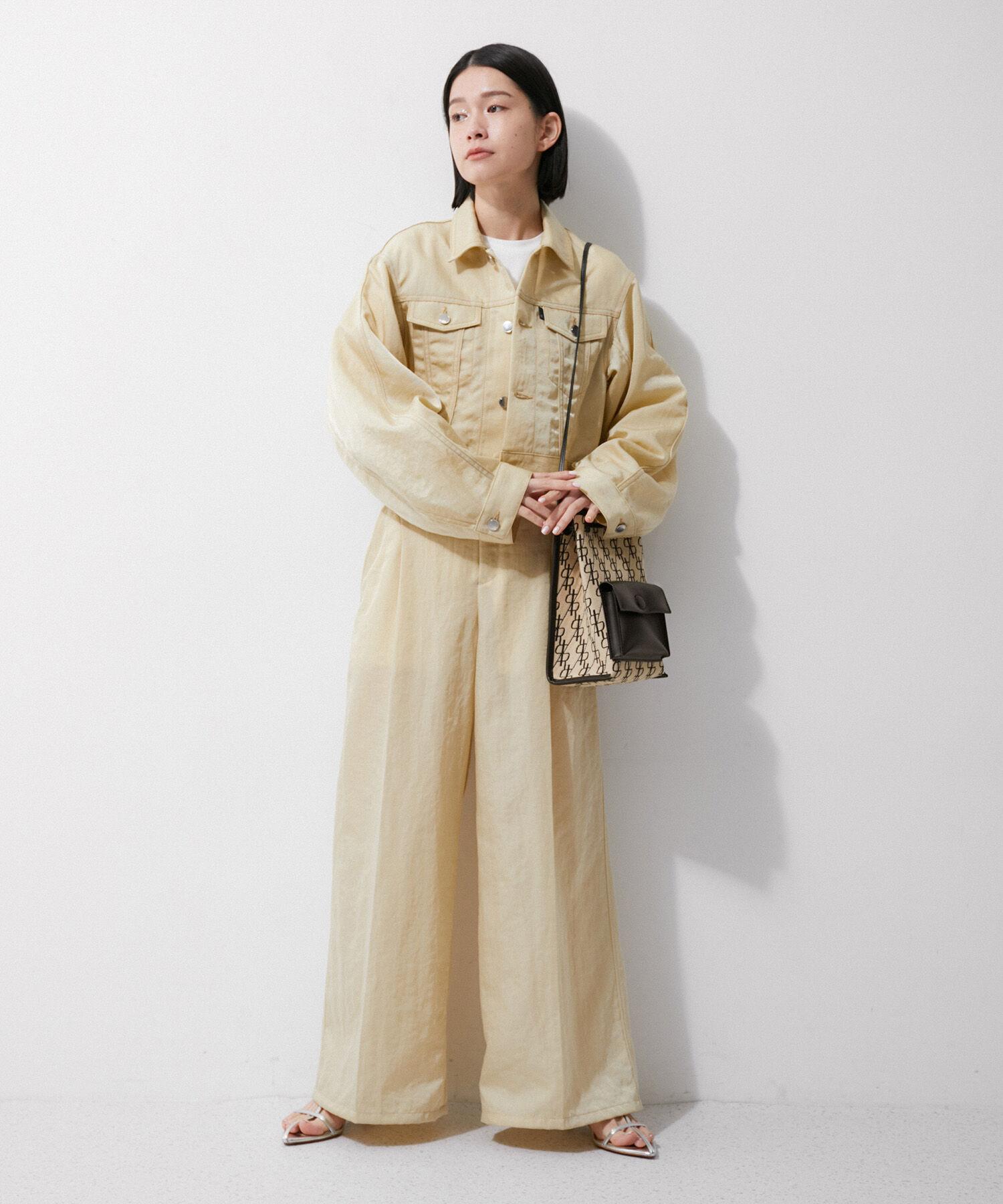 ADAM ET ROPE'「モノグラム巾着」|ハンドバッグ|