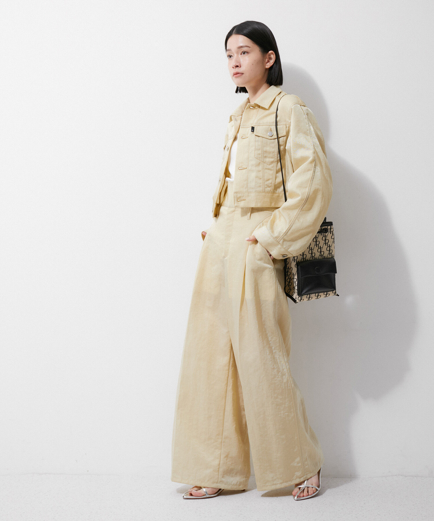 ADAM ET ROPE'「モノグラム巾着」|ハンドバッグ|