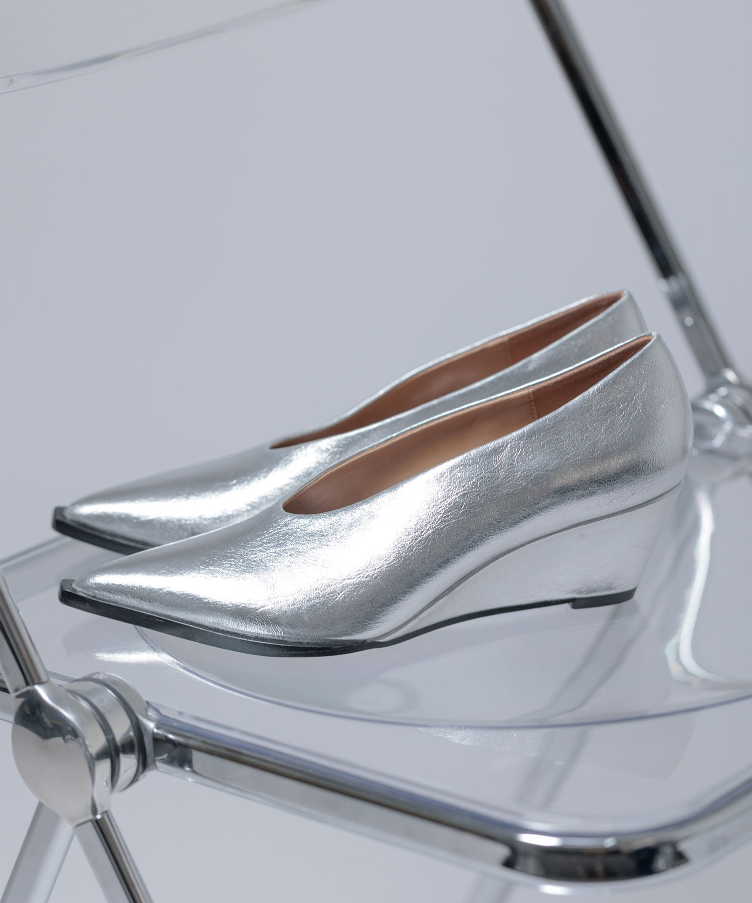 ADAM ET ROPE'「フォルムウェッジパンプス」|パンプス|