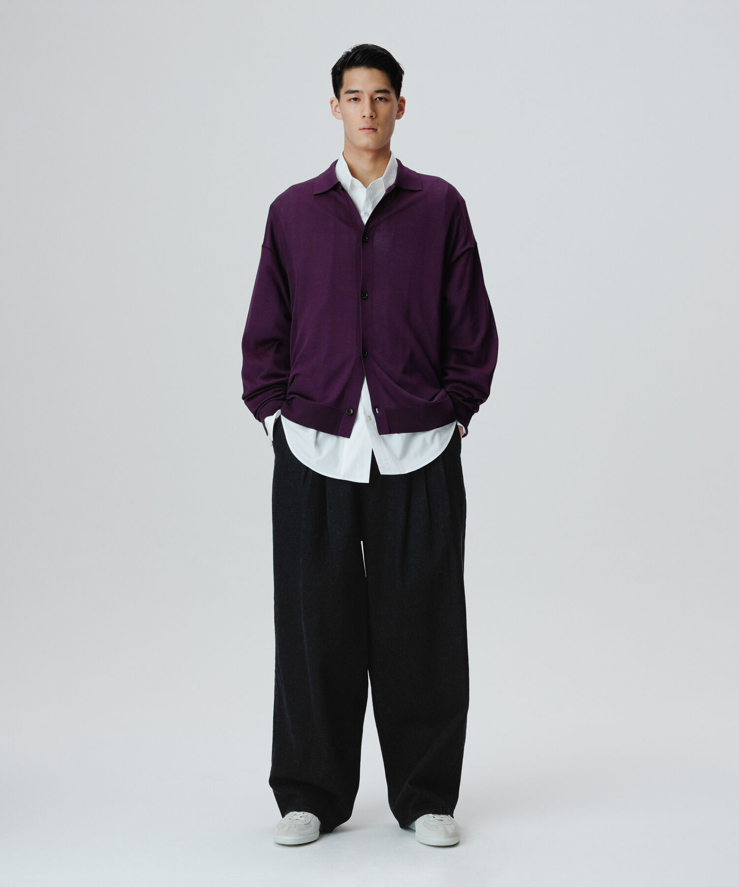 ADAM ET ROPE'「《定番》【コットンUSA】デニム 3タック ワイド スラックス / サステナブル / セットアップ対応」|デニム|