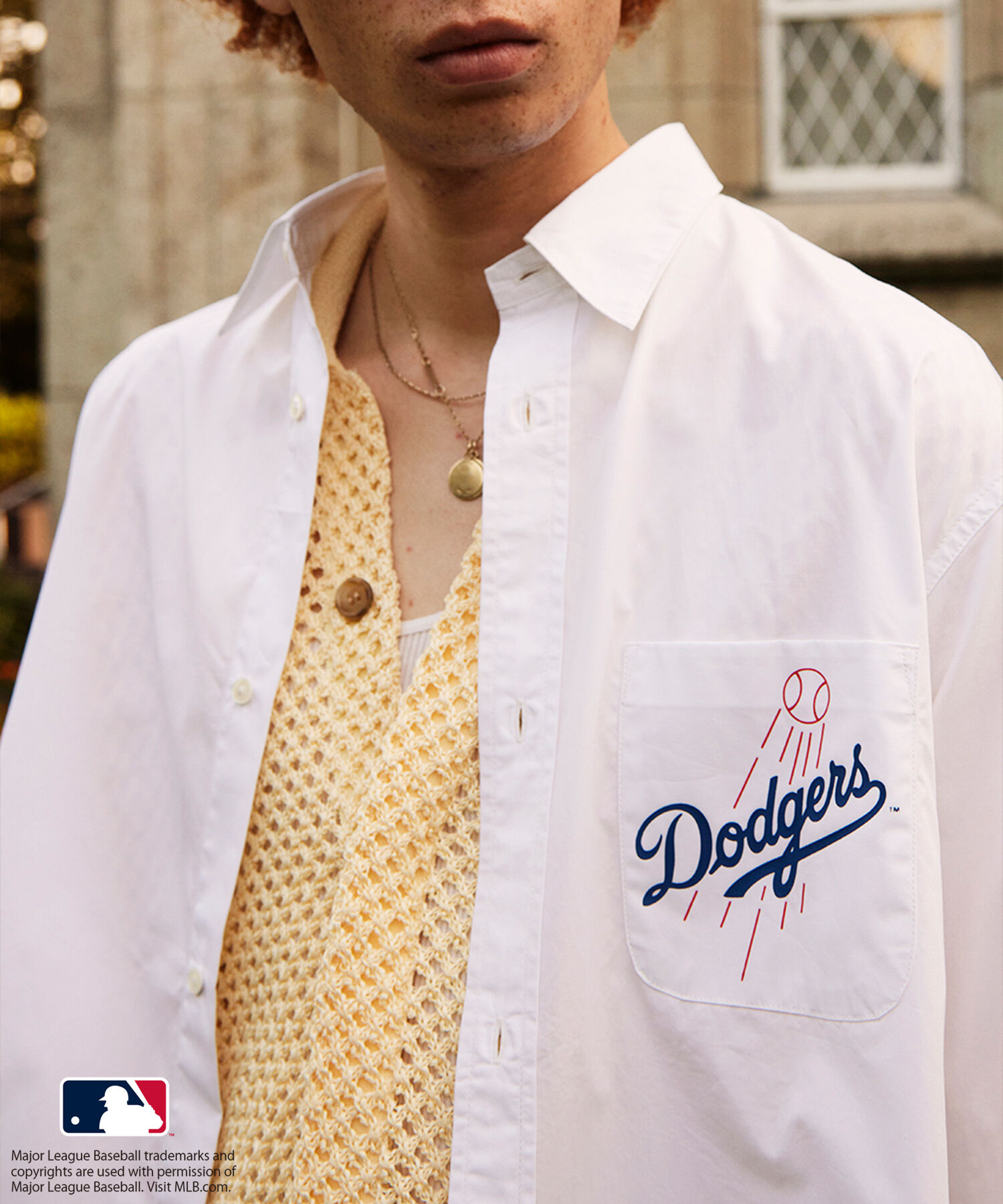 ADAM ET ROPE'「【MLB COLLECTION BY JUN】チームロゴプリントシャツ」|シャツ・ブラウス|ホワイト(10)