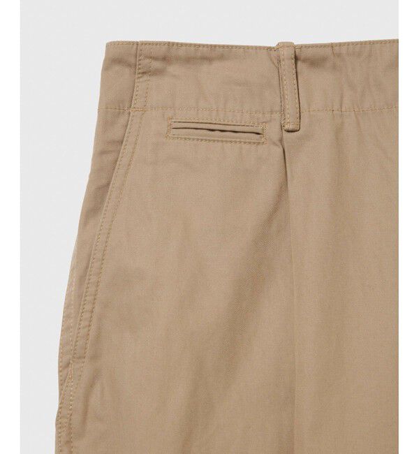 ADAM ET ROPE'「【撥水】ワンプリーツ クロップドシルエット チノパンツ」|チノ|