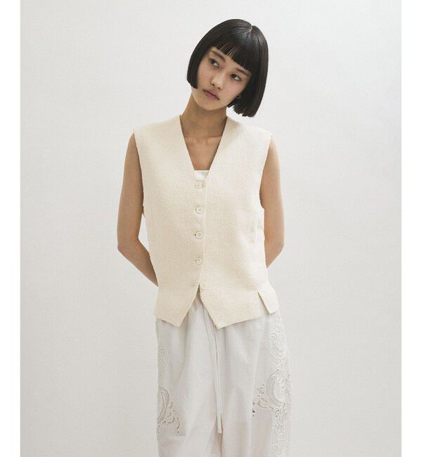 ADAM ET ROPE'「リネンMIXショートジレ」|ベスト・ジレ|キナリ(16)