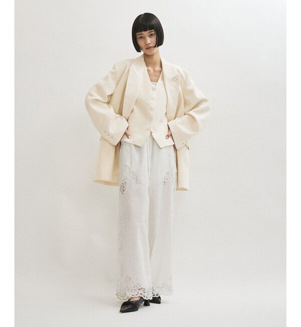 ADAM ET ROPE'「リネンMIXショートジレ」|ベスト・ジレ|