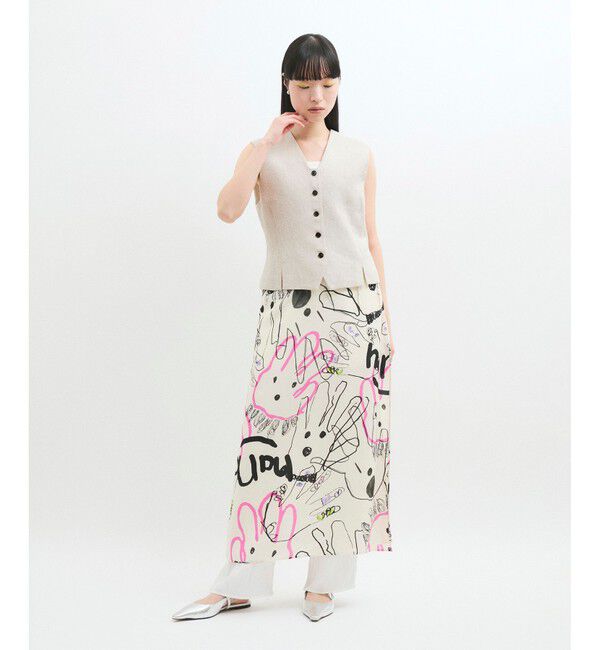 ADAM ET ROPE'「リネンMIXショートジレ」|ベスト・ジレ|