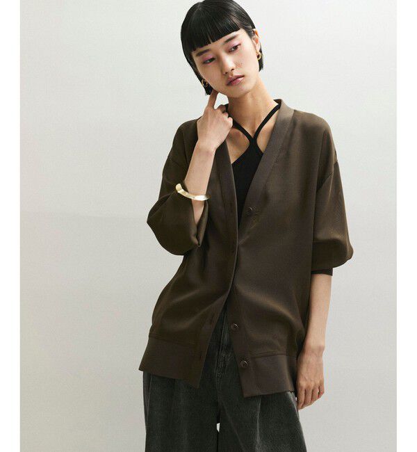 ADAM ET ROPE'「【接触冷感】ハイツイストボイルカーディガン」|カーディガン|