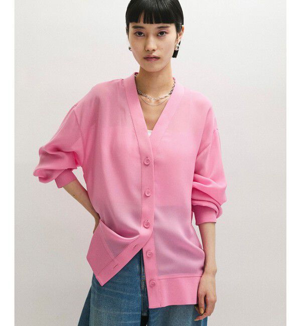 ADAM ET ROPE'「【接触冷感】ハイツイストボイルカーディガン」|カーディガン|