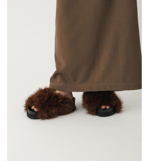 ADAM ET ROPE'「ボリュームファーサンダル」|サンダル|