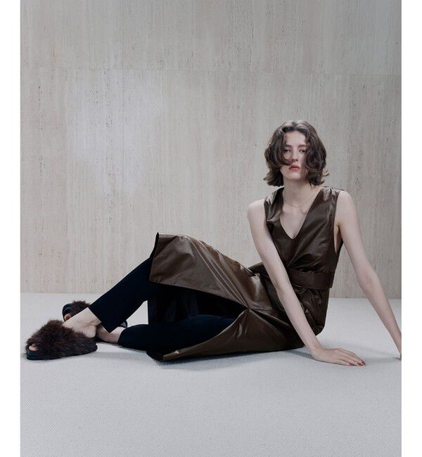 ADAM ET ROPE'「ボリュームファーサンダル」|サンダル|