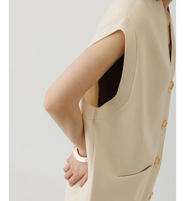 ADAM ET ROPE'「【サステナブル】ミドルニットジレ」|ベスト・ジレ|