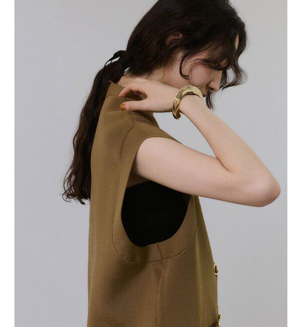 ADAM ET ROPE'「【サステナブル】ミドルニットジレ」|ベスト・ジレ|