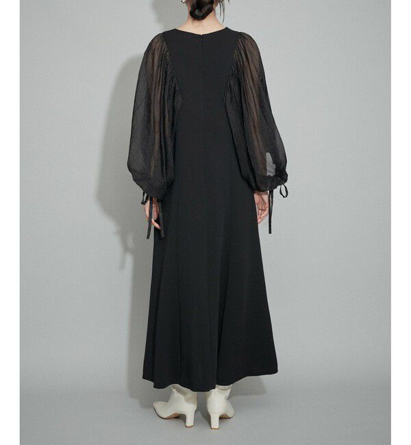 ADAM ET ROPE'「シアースリーブコンビドレス」|ドレス|