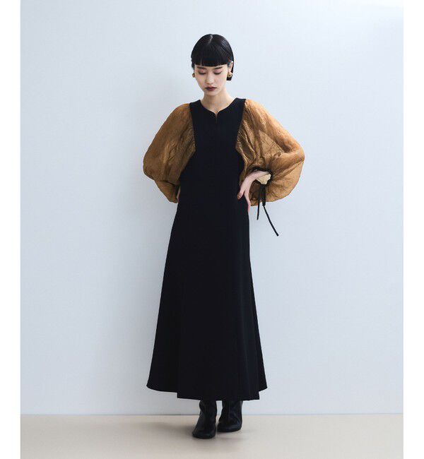 ADAM ET ROPE'「シアースリーブコンビドレス」|ドレス|