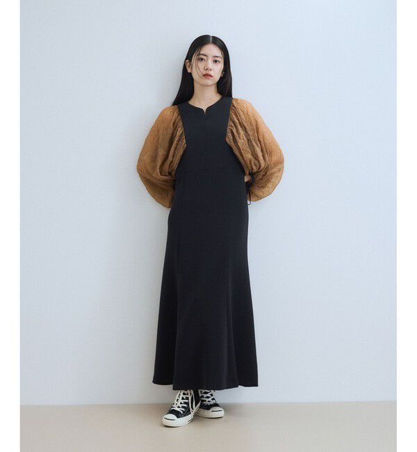 ADAM ET ROPE'「シアースリーブコンビドレス」|ドレス|