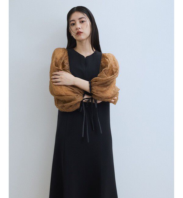 ADAM ET ROPE'「シアースリーブコンビドレス」|ドレス|