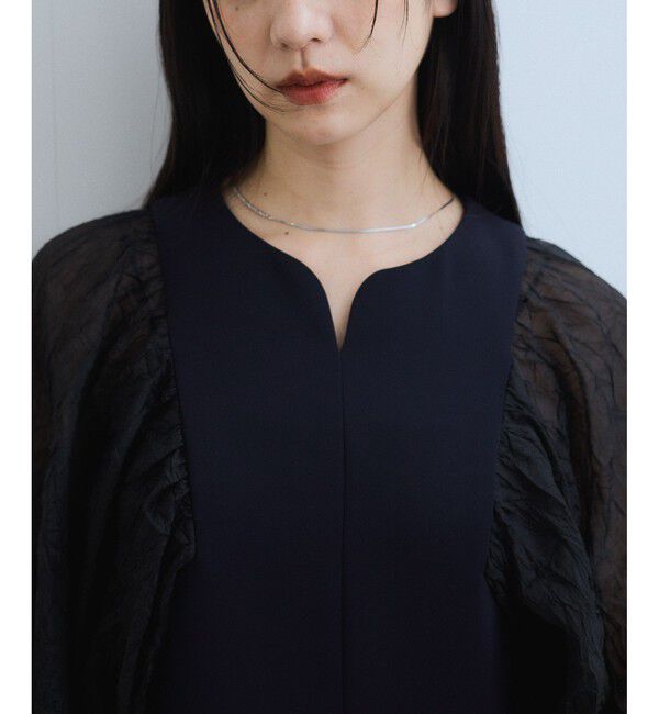 ADAM ET ROPE'「シアースリーブコンビドレス」|ドレス|