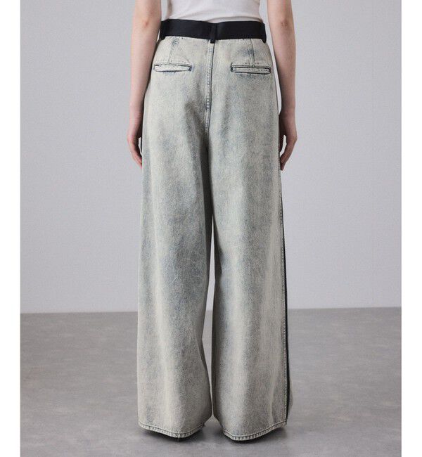 ADAM ET ROPE'「【EMOELLE】ドレスデニムパンツ」|デニム|