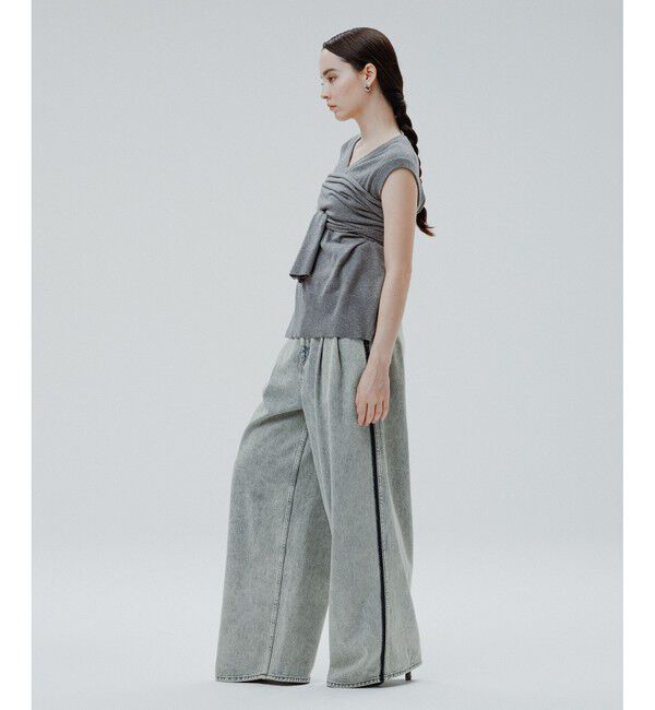 ADAM ET ROPE'「【EMOELLE】ドレスデニムパンツ」|デニム|