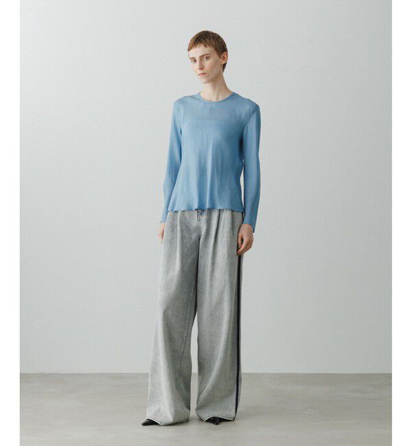 ADAM ET ROPE'「【EMOELLE】ドレスデニムパンツ」|デニム|