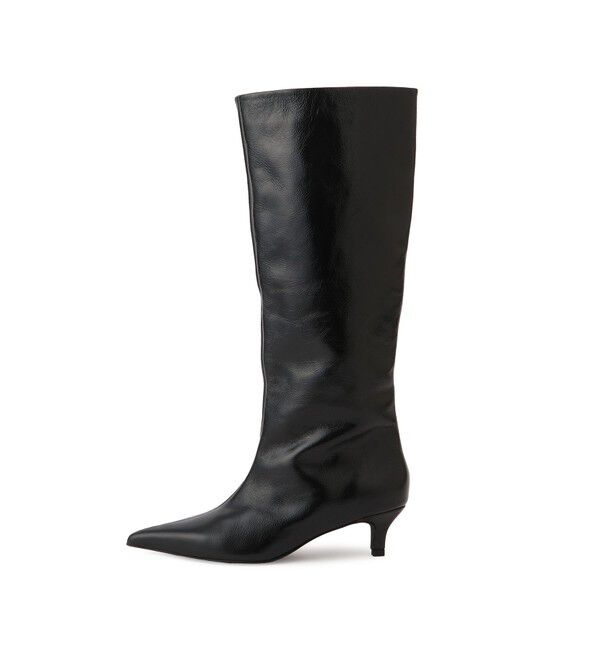 ADAM ET ROPE'「【EMOELLE】レザーロングブーツ」|ロングブーツ|