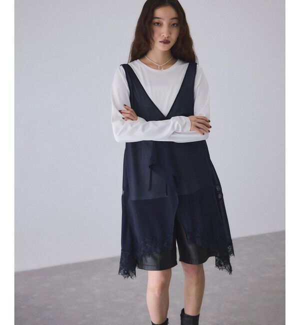 ADAM ET ROPE'「ヘムレースシアージレ」|シャツ・ブラウス|ネイビー(40)