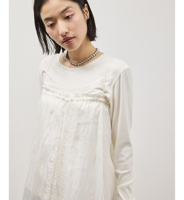 ADAM ET ROPE'「【サステナブル】レースワンピーススカート」|スカート|