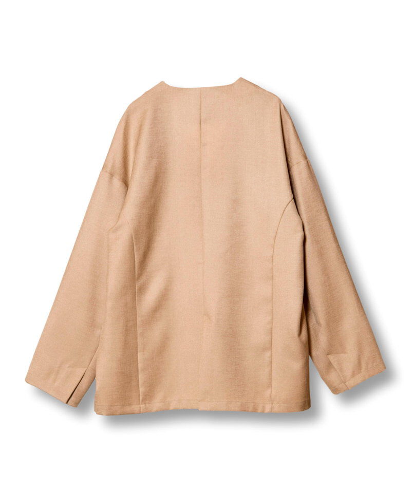  「ノーカラーアシンメトリージャケット」|ノーカラージャケット|