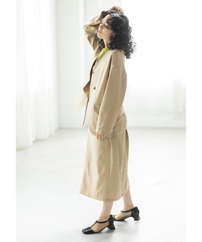  「ノーカラーアシンメトリージャケット」|ノーカラージャケット|