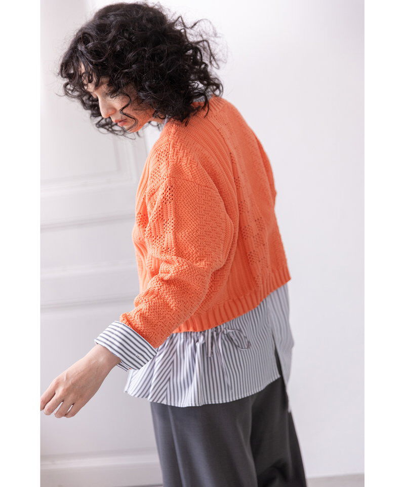  「模様編ニットプルオーバー」|ニット・セーター|