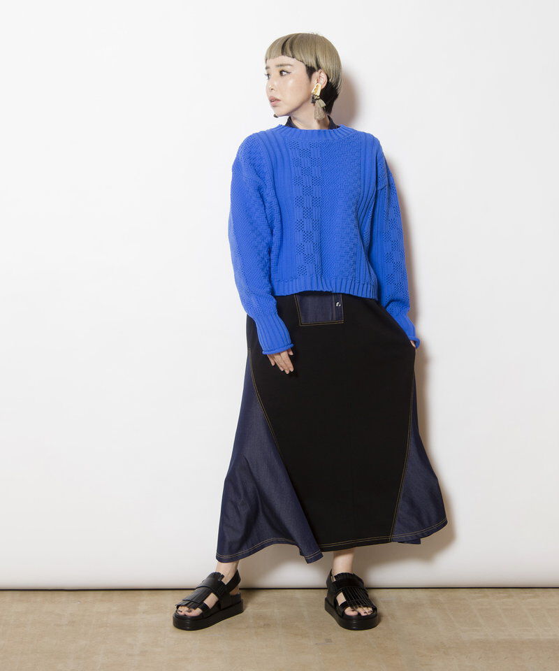  「模様編ニットプルオーバー」|ニット・セーター|