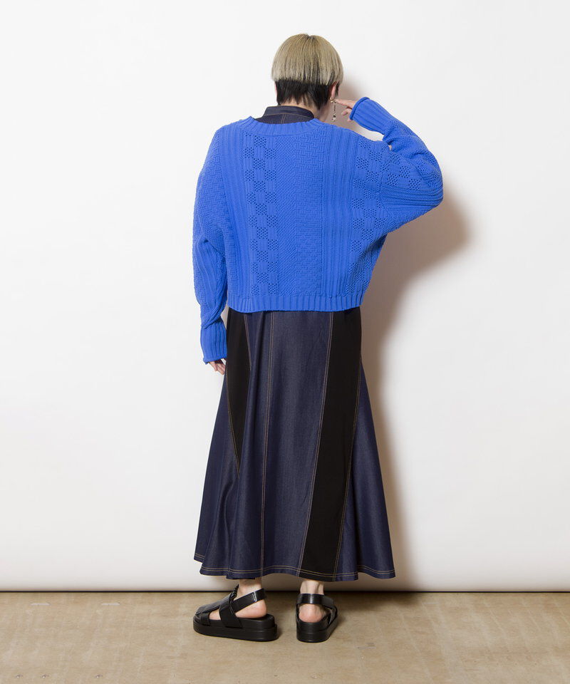  「模様編ニットプルオーバー」|ニット・セーター|