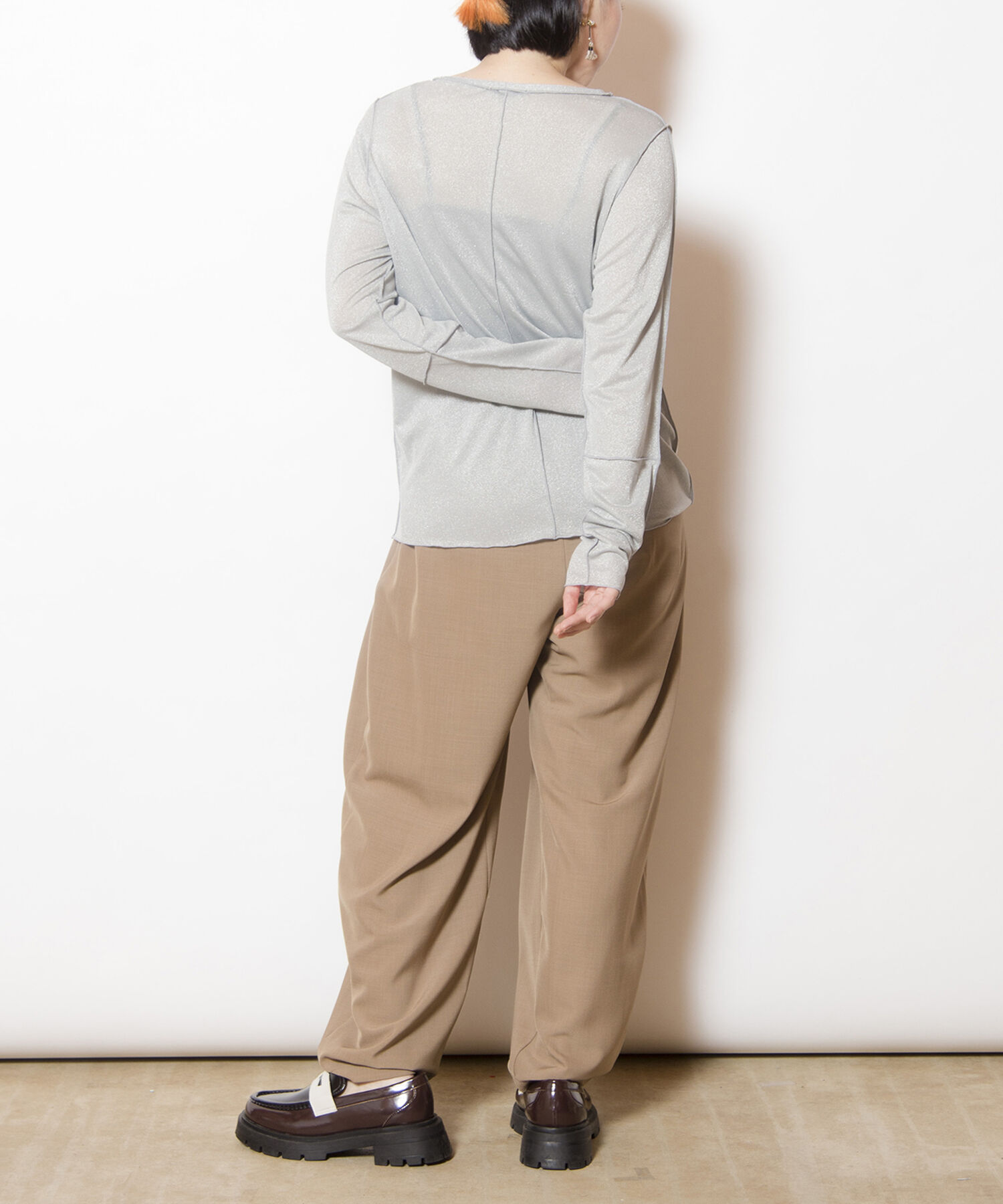  「メロー切替長袖Tシャツ」|Tシャツ・カットソー|