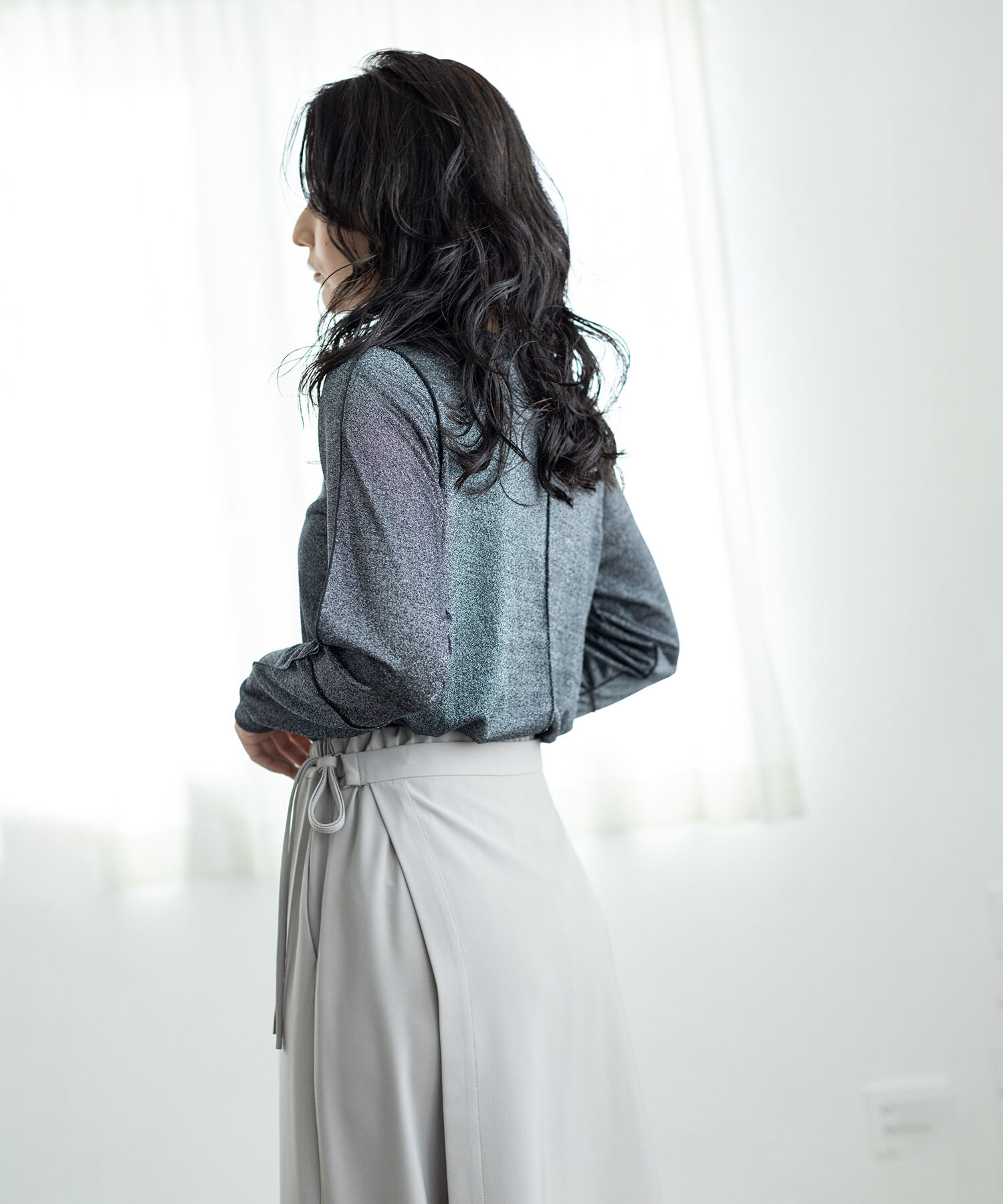  「メロー切替長袖Tシャツ」|Tシャツ・カットソー|