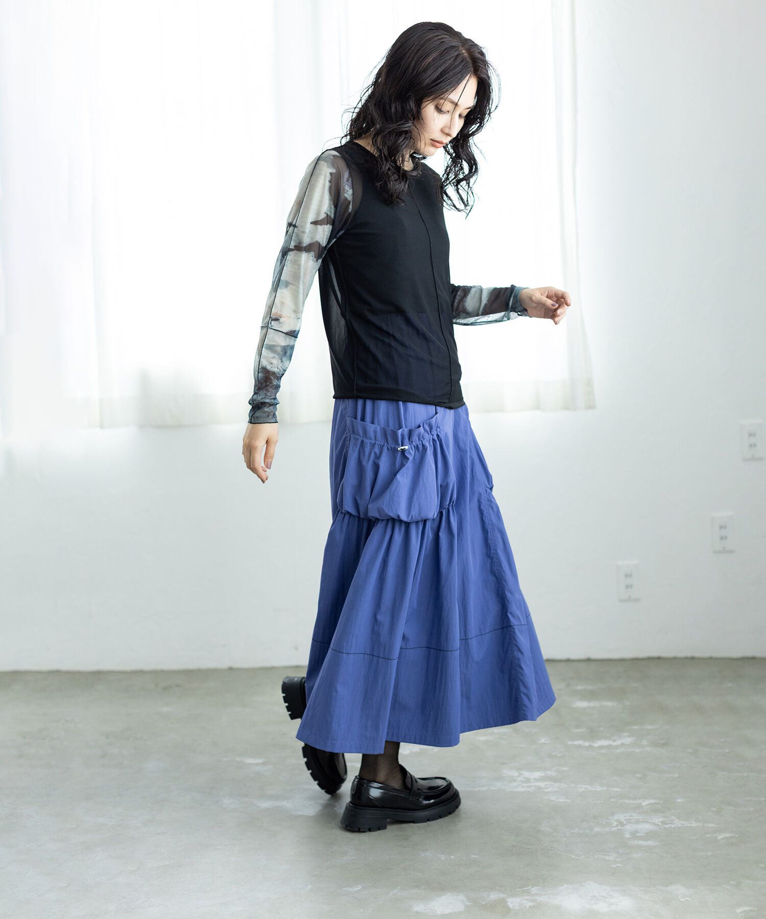  「メロー切替長袖Tシャツ」|Tシャツ・カットソー|