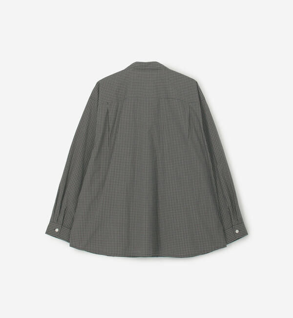 GYMPHLEX「Gymphlex | タイプライターミニチェック レギュラーカラー長袖シャツ MEN」|シャツ・ブラウス|