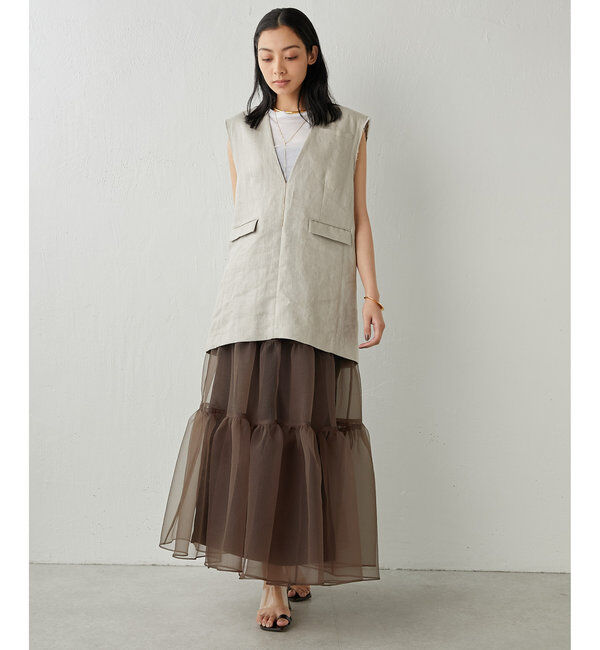  「オーガンジーボリュームスカート」|スカート|