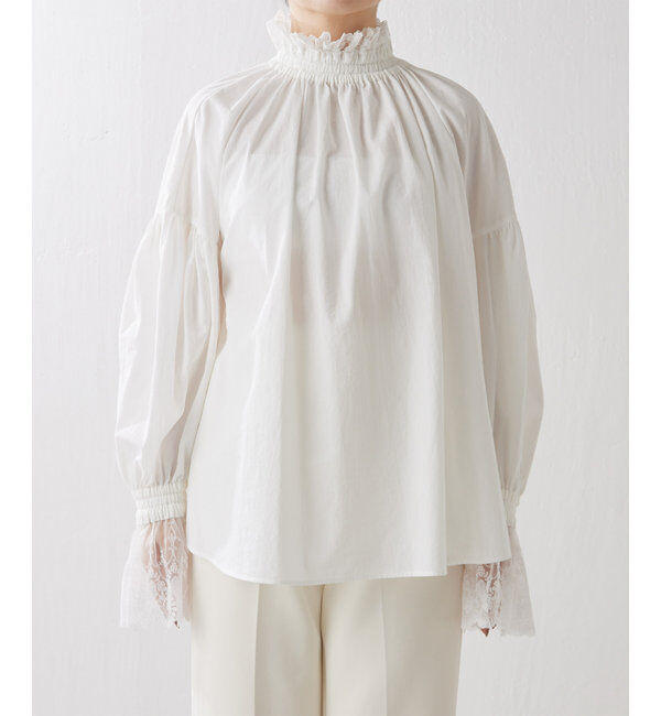  「レースギャザーブラウス」|シャツ・ブラウス|