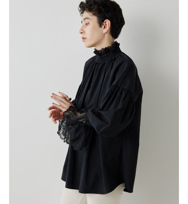  「レースギャザーブラウス」|シャツ・ブラウス|