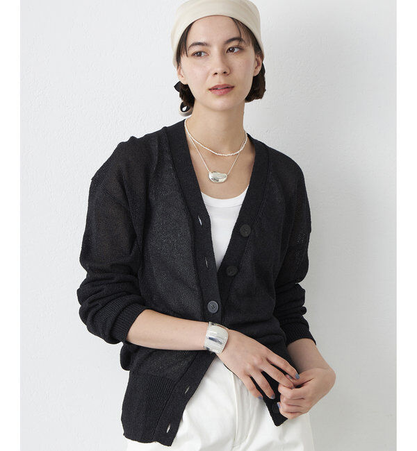  「ペーパーヤーンカーディガン」|ニット・セーター|