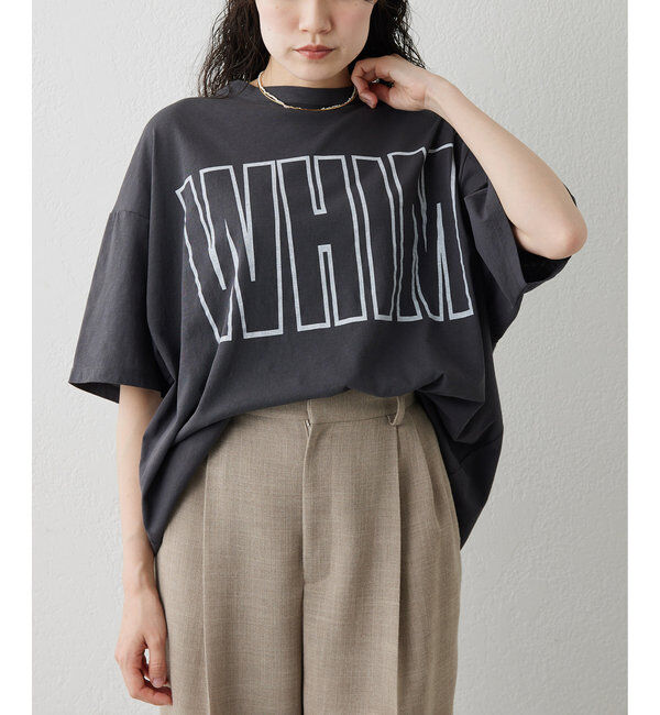  「リラックスロゴTシャツ」|Tシャツ・カットソー|チャコールグレー