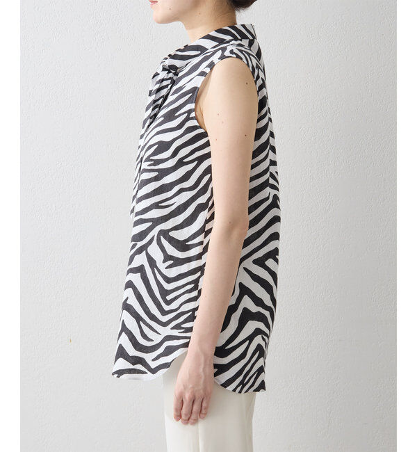  「ゼブラボウタイブラウス」|シャツ・ブラウス|