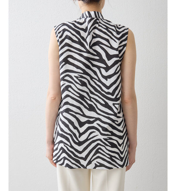  「ゼブラボウタイブラウス」|シャツ・ブラウス|