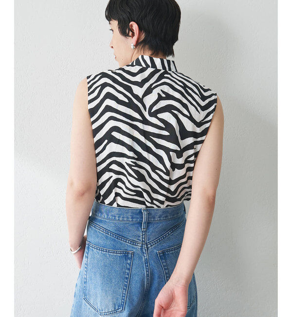  「ゼブラボウタイブラウス」|シャツ・ブラウス|