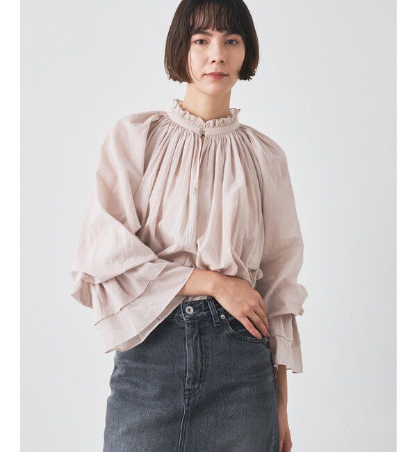  「カフスギャザーブラウス」|シャツ・ブラウス|