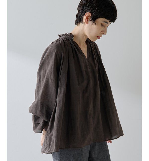  「カフスギャザーブラウス」|シャツ・ブラウス|