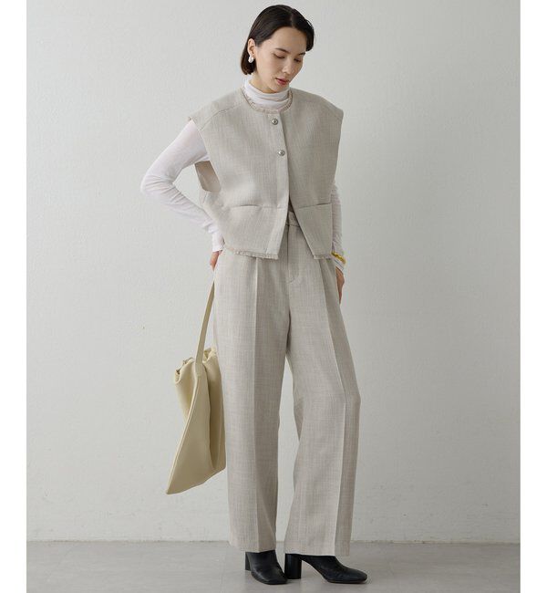  「【THE PAUSE】ツイードショートジレ」|ベスト・ジレ|