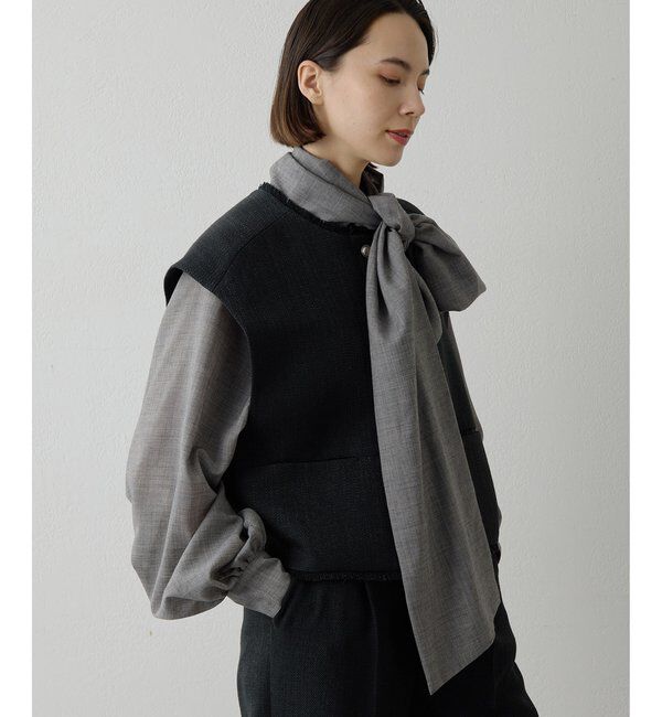  「【THE PAUSE】ツイードショートジレ」|ベスト・ジレ|