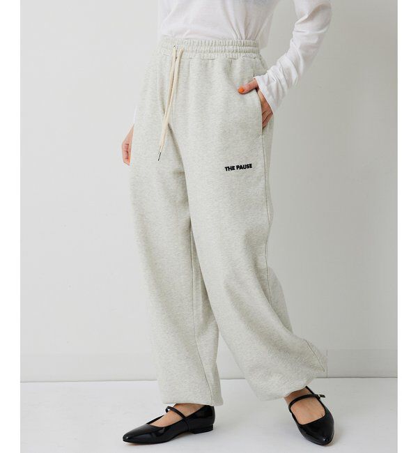  「【THE PAUSE】バルーンスウェットパンツ」|チノ|ライトグレー
