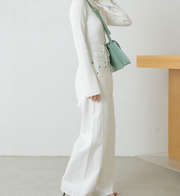  「デザインネックリブニット」|ニット・セーター|